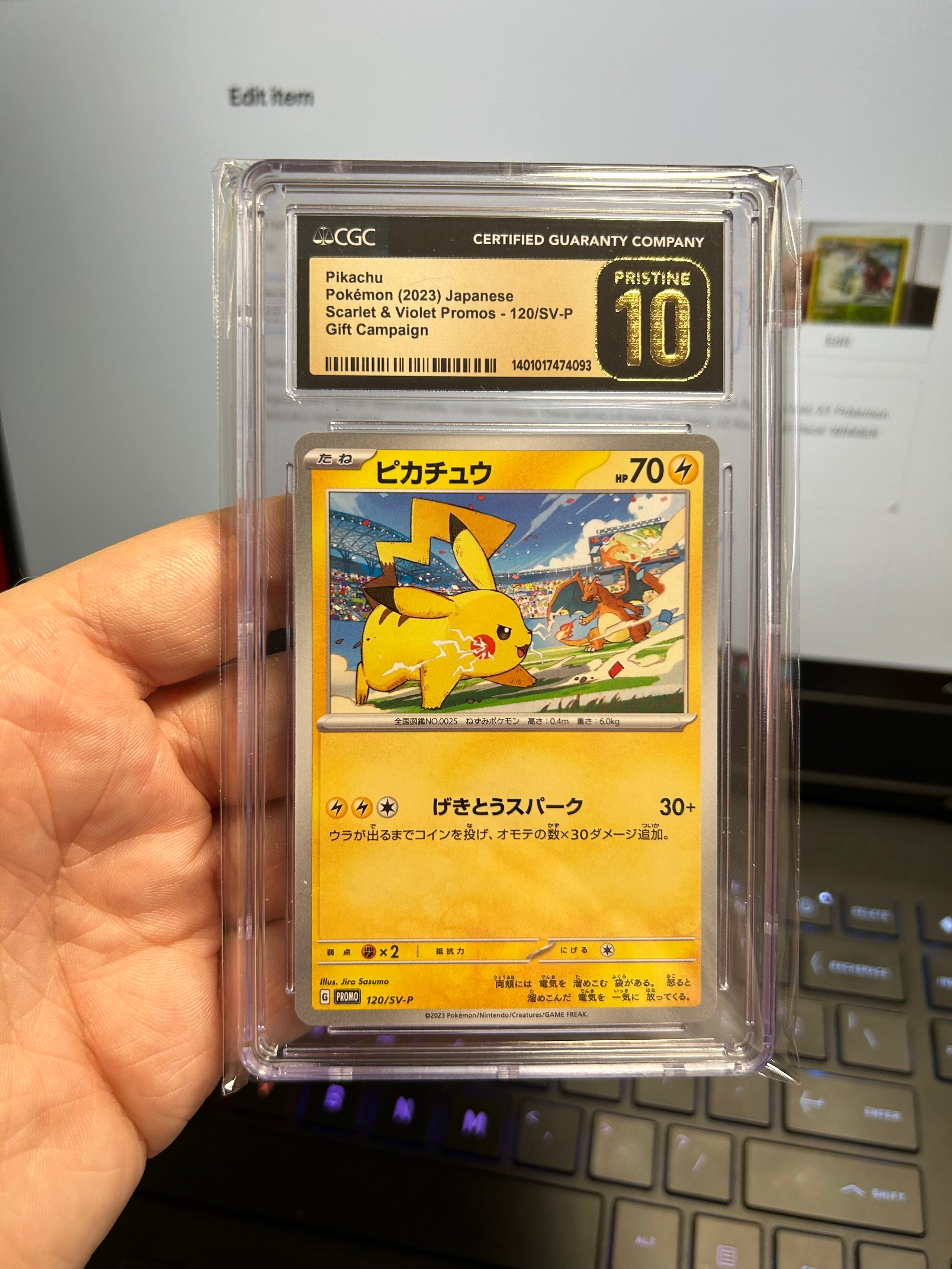  new 1 spot for go kart race cgc pristine 10 2023 pikachu s v